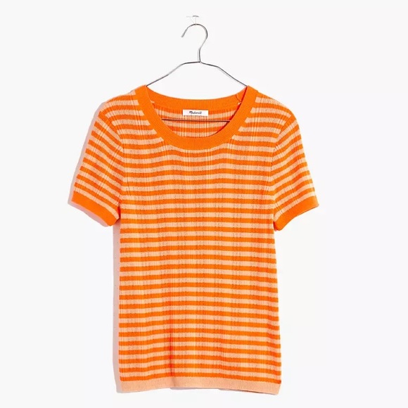 Madewell Tops - Madewell Ringer Sweater Tee in Neon Stripe